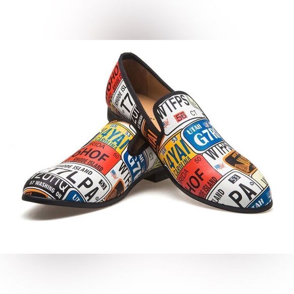 NEW Meijiana multi color License Plate Print Slip On Loaders 10 main image 6
